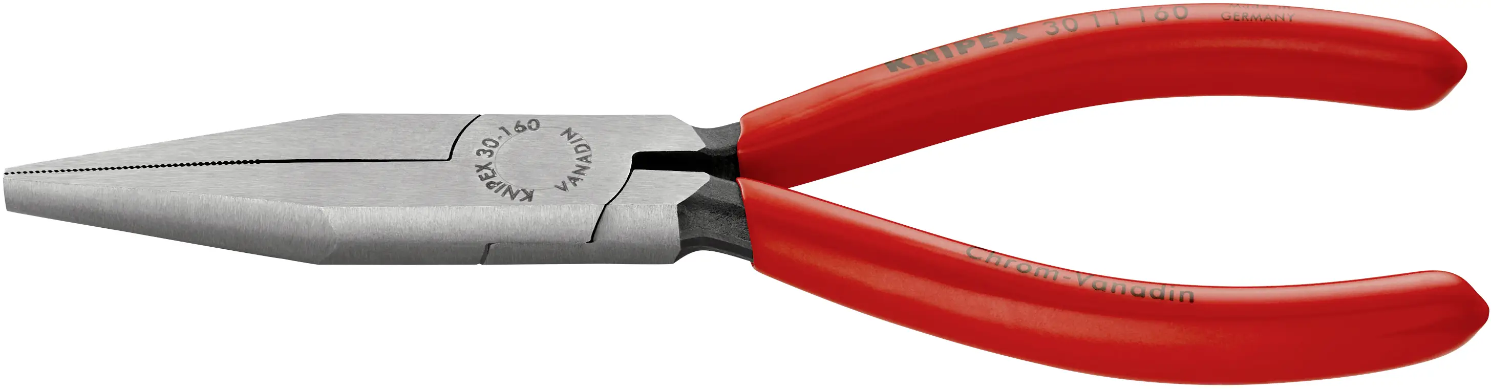 Knipex 30 11 160 для электроники и механики Прямые плоскогубцы, хром-ванадиевая электротехническая сталь, 160 мм