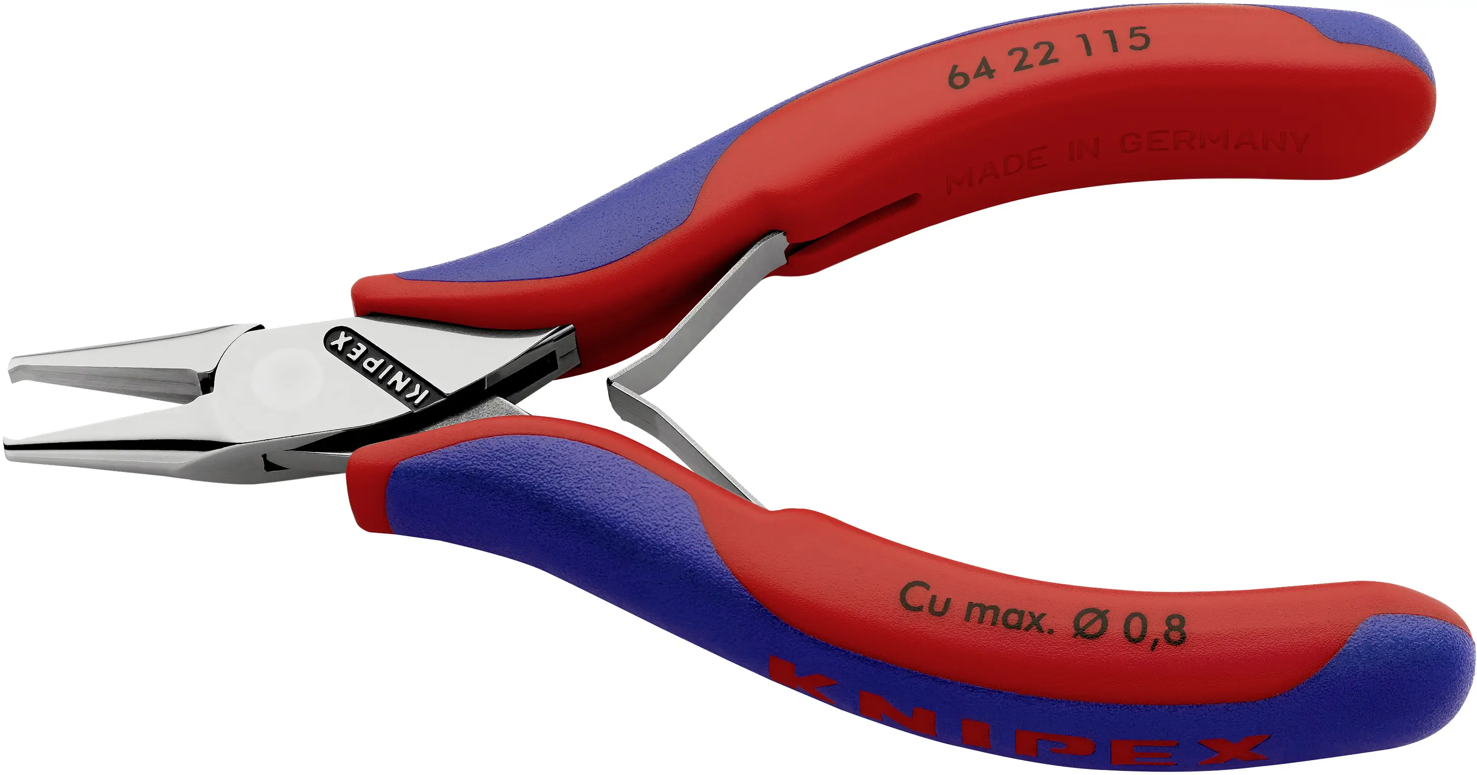 Кусачки Knipex 64 22 115, 115 мм, твердость 56 HRC, для электроники и механики.