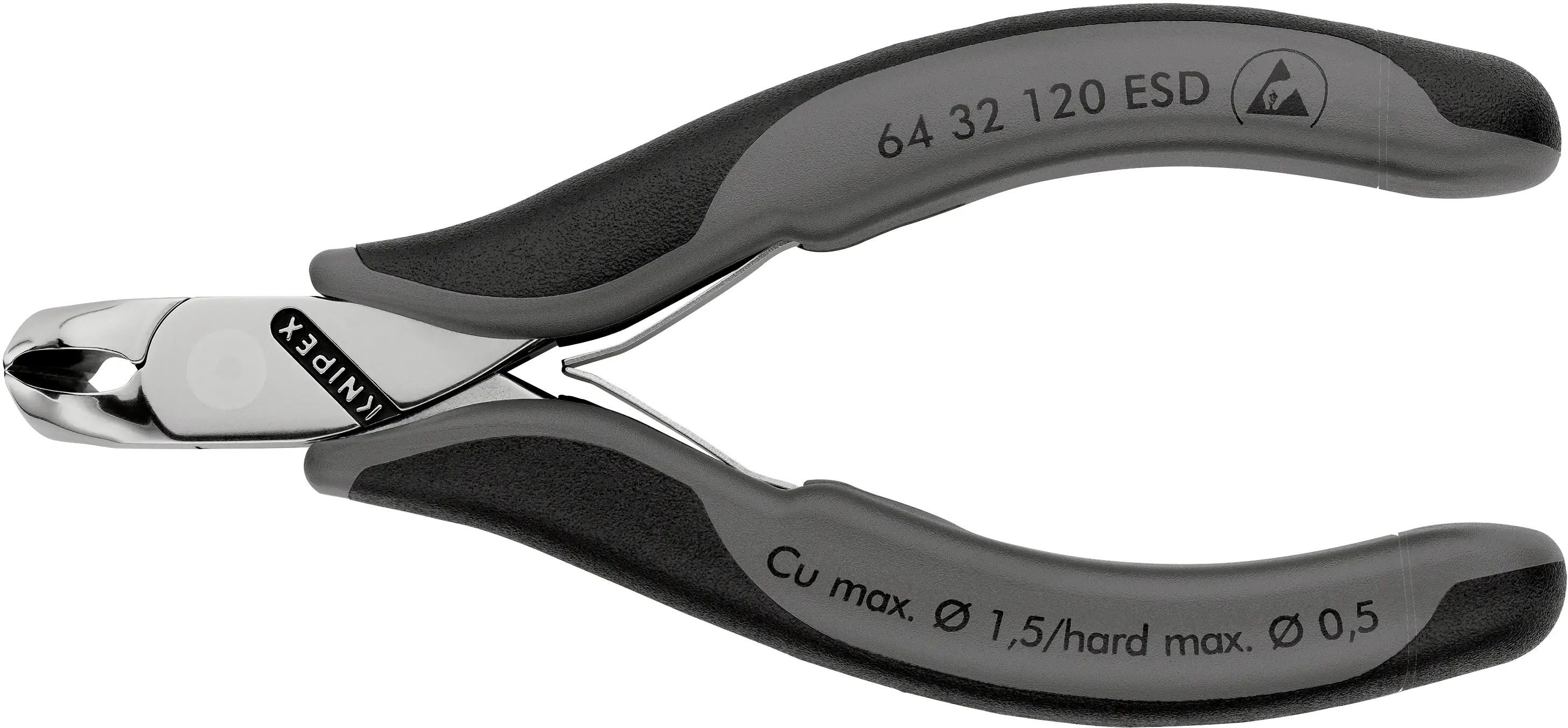 Фреза концевая Knipex 64 32 120 ESD, 120 мм, твердость 56 HRC, для электроники и механики.