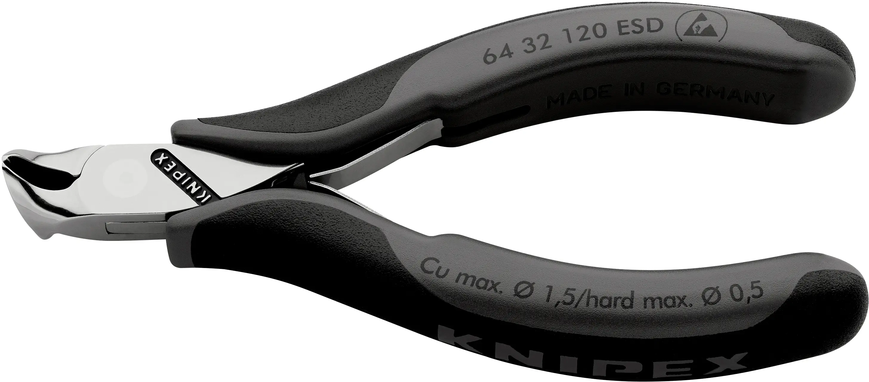 Фреза концевая Knipex 64 32 120 ESD, 120 мм, твердость 56 HRC, для электроники и механики.