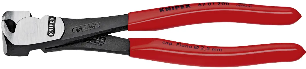 Кінцеві кусачки Knipex 67 01 140 потужні, 140 мм, 64 HRC, для майстерні
