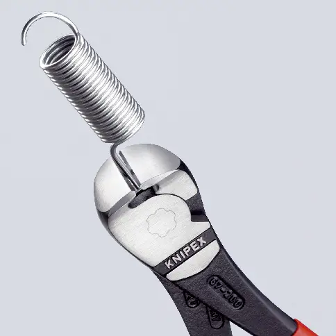 Концевые кусачки Knipex 67 01 140 для тяжелых условий эксплуатации, 140 мм, твердость 64 HRC, для мастерской.