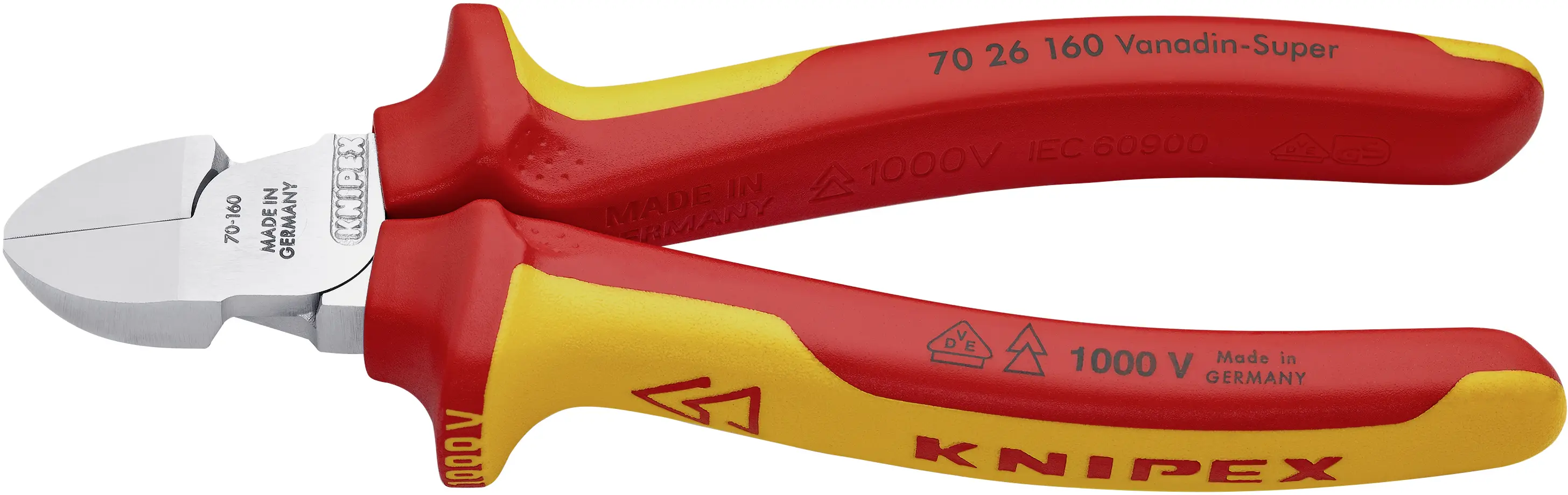 Бокорез Knipex 70 26 160, 160 мм, твердость 62 HRC, VDE