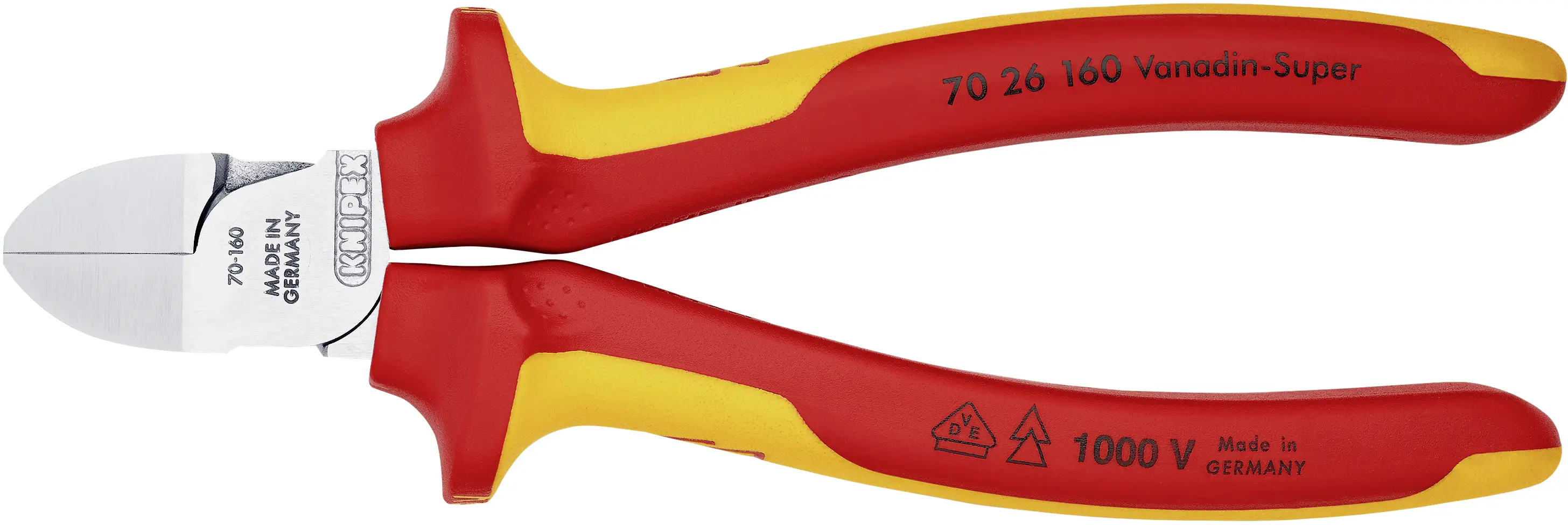Бокорез Knipex 70 26 160, 160 мм, твердость 62 HRC, VDE