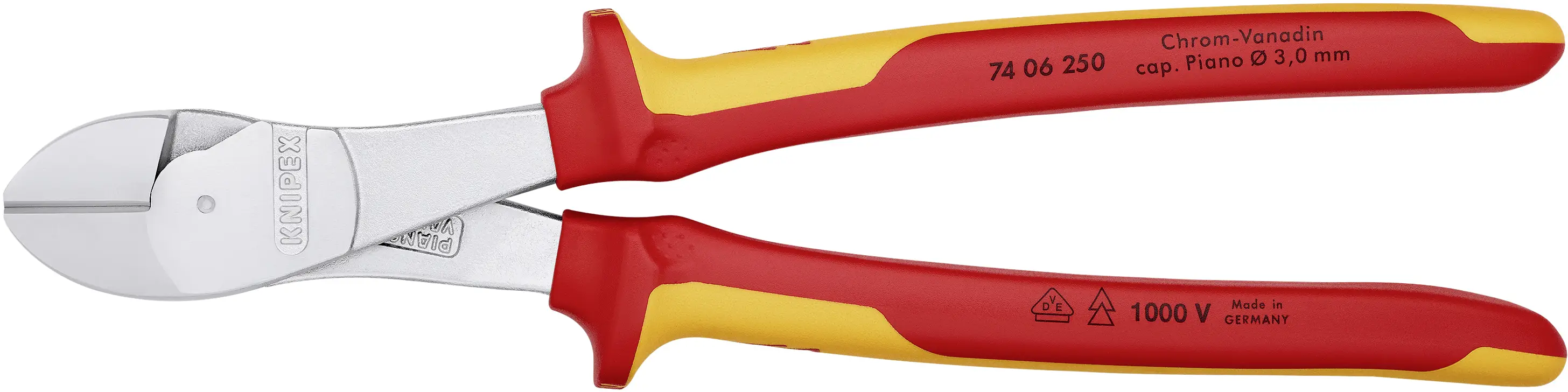 Бокорізи Knipex 74 06 250 потужні, 250 мм, 64 HRC, VDE
