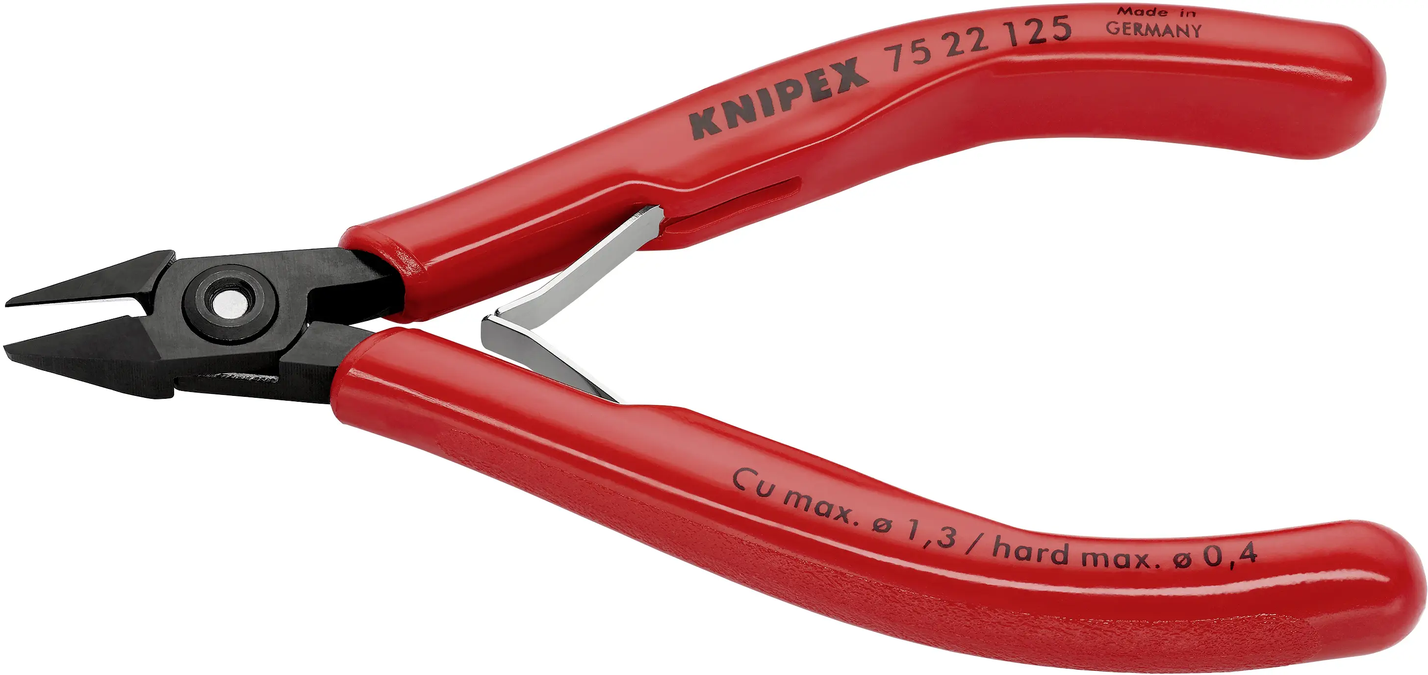 Бокорізи Knipex 75 22 125, 125 мм, 64 HRC, для електроніки та механіки