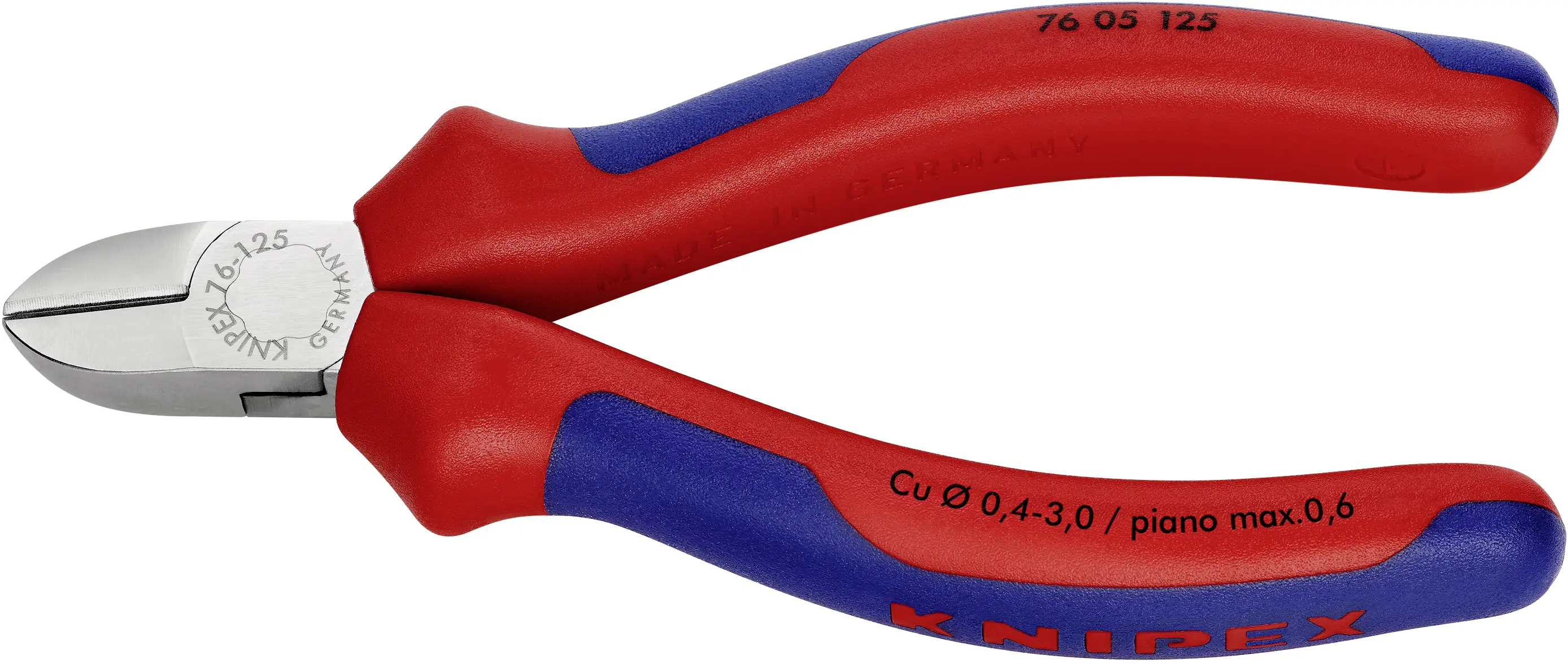 Бокорізи Knipex 76 05 125, 125 мм, 63 HRC, для електроніки та механіки