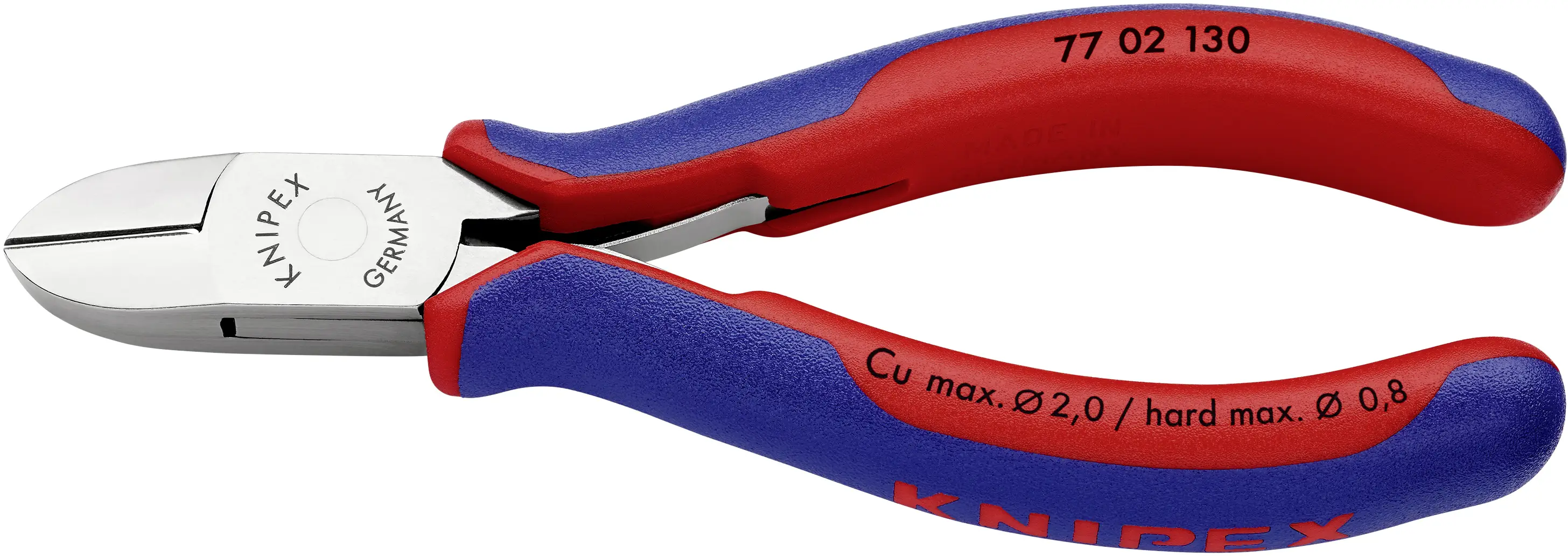 Бокорез Knipex 77 02 130, 130 мм, 62 HRC, для электроники и механики