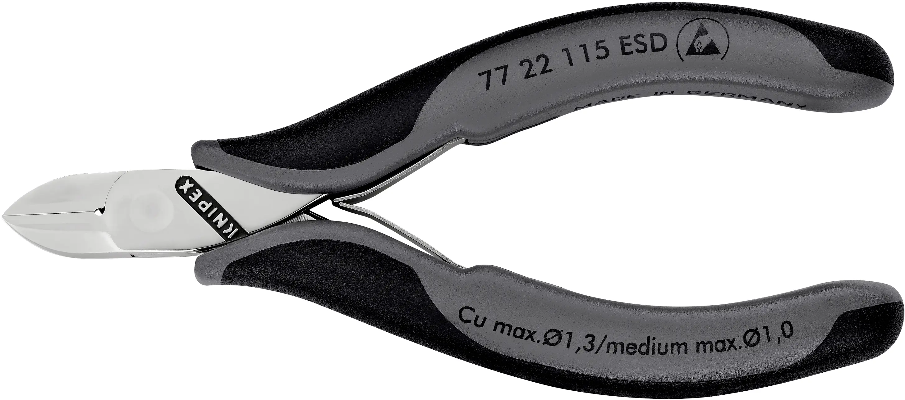 Бокорез Knipex 77 22 115 ESD, 115 мм, твердость 62 HRC, ESD