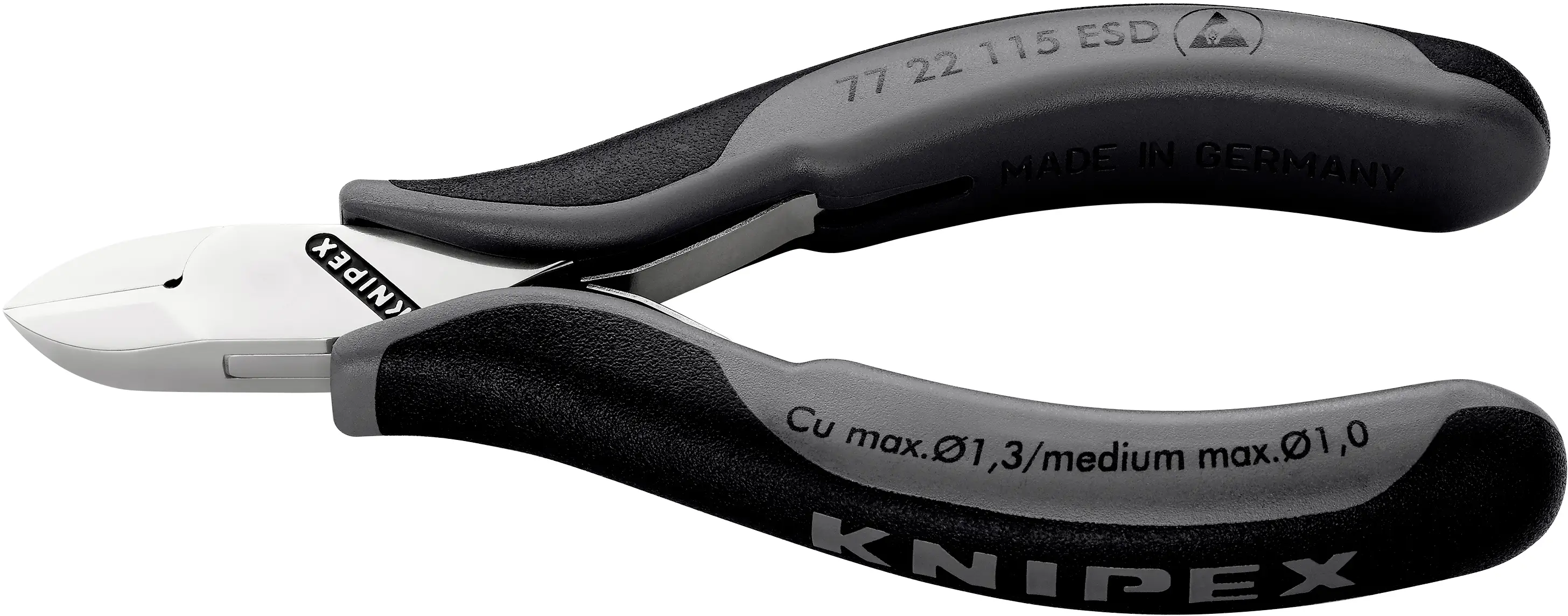 Бокорез Knipex 77 22 115 ESD, 115 мм, твердость 62 HRC, ESD