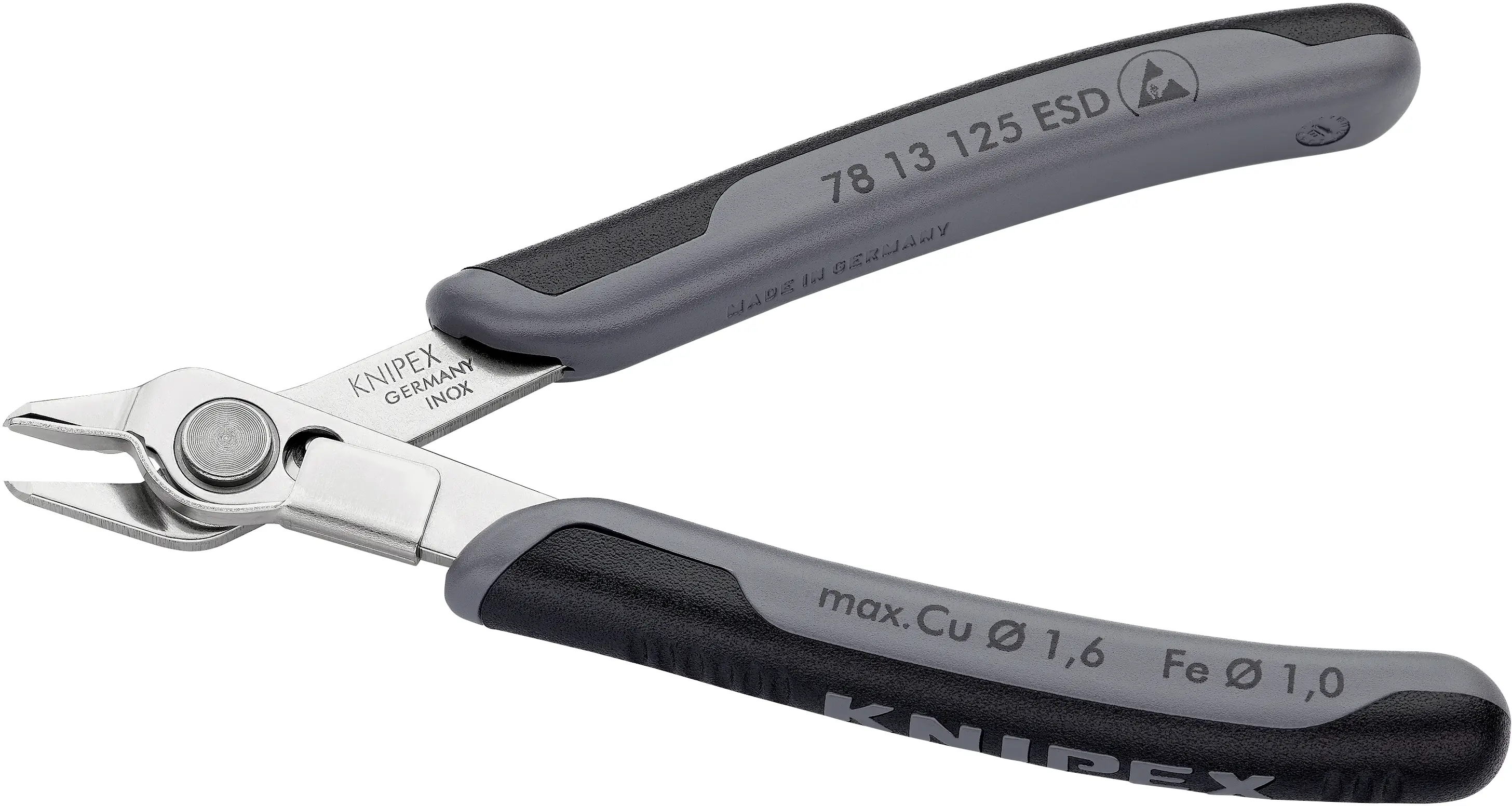 Клещи для печатных плат Knipex Super-Knips 78 13 125 ESD, 125 мм, 54 HRC, ESD
