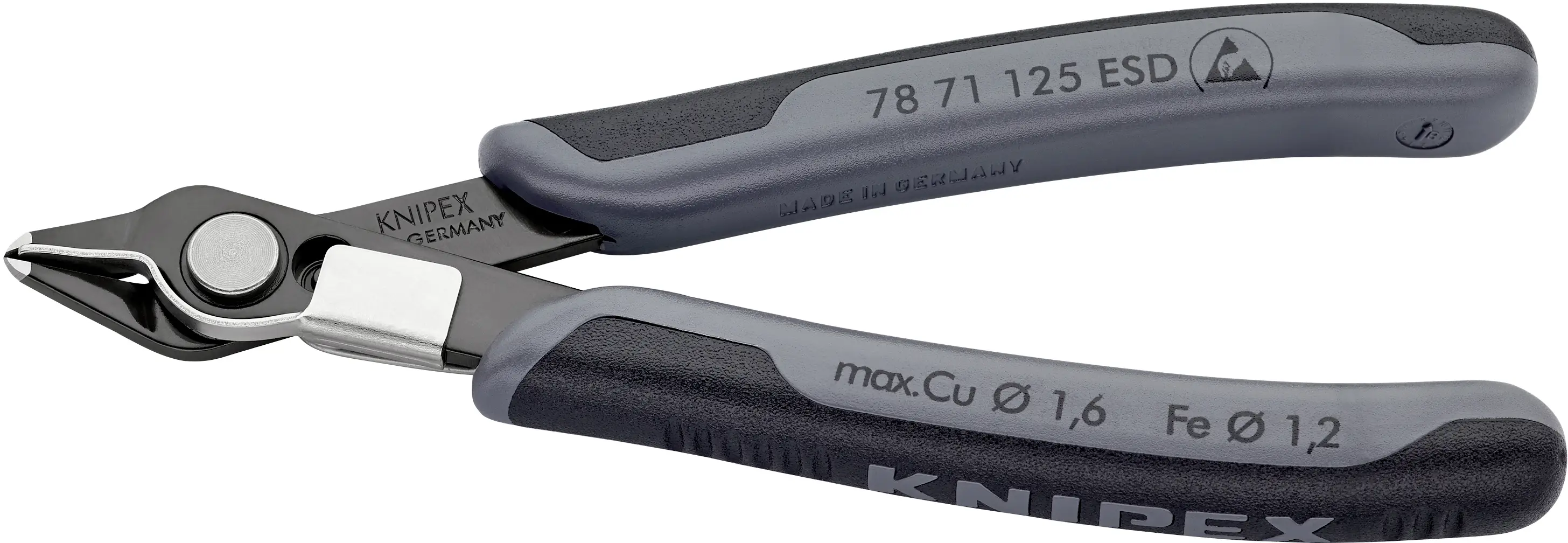 Плоскогубці Knipex Super-Knips 78 71 125 ESD для друкованих плат, 125 мм, 64 HRC, ESD