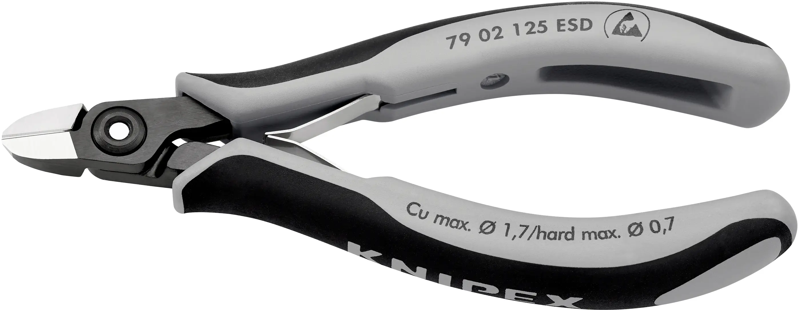 Бокорез Knipex 79 02 125 ESD, 125 мм, твердость 64 HRC, ESD