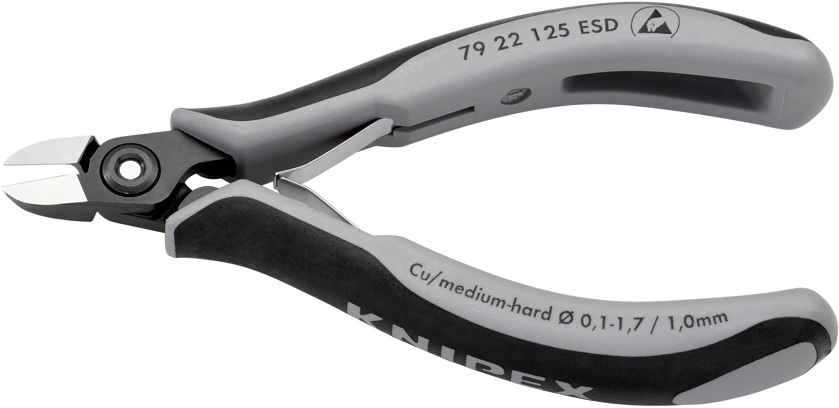 Бокові кусачки Knipex 79 22 125 ESD, 125 мм, 64 HRC, ESD