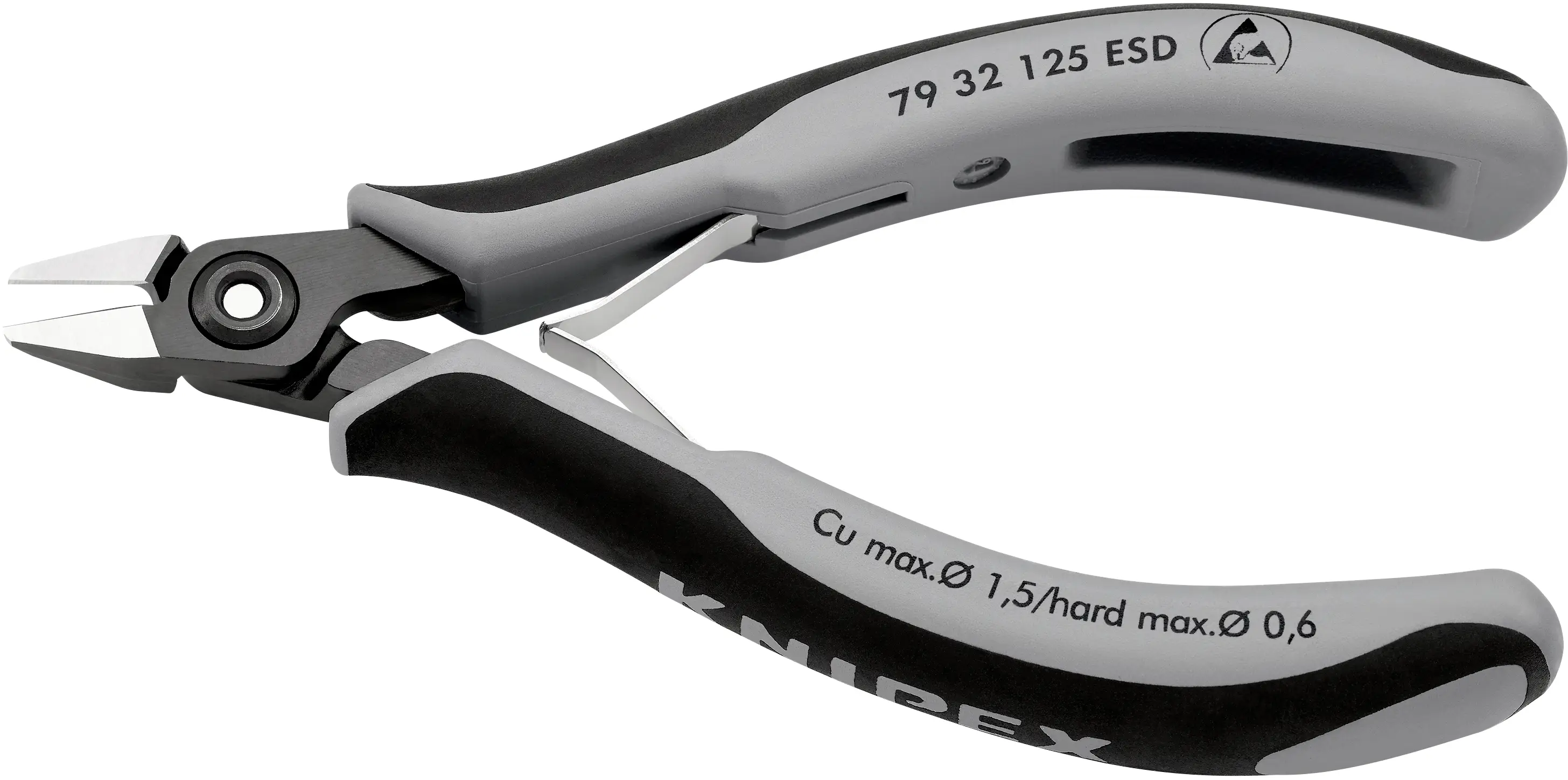Бокові кусачки Knipex 79 32 125 ESD, 125 мм, 64 HRC, ESD