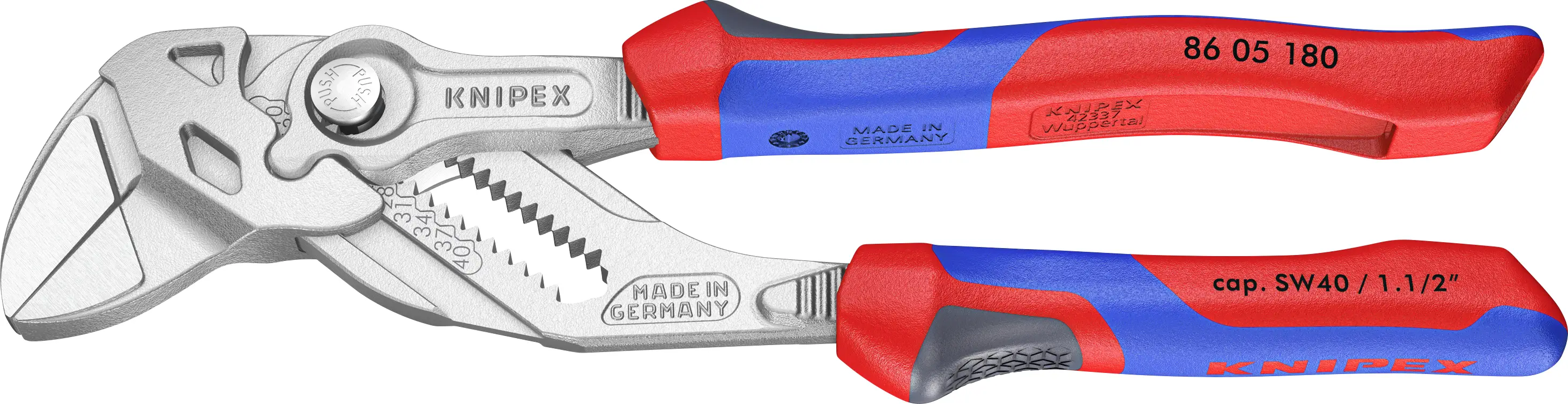 Регульовані плоскогубці Knipex 86 05 180 40 мм 18 см