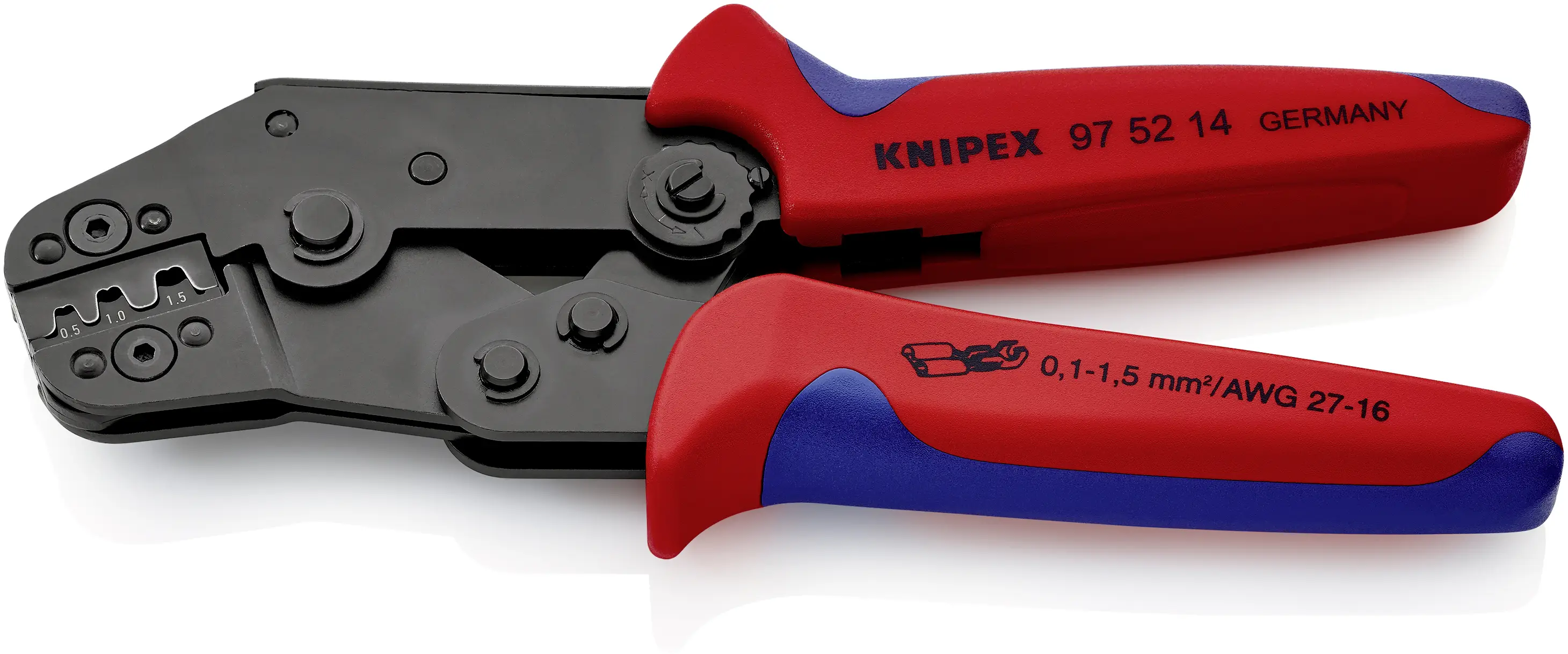 Обтискний інструмент Knipex 97 52 14, від 0,10 до 1,5 мм²