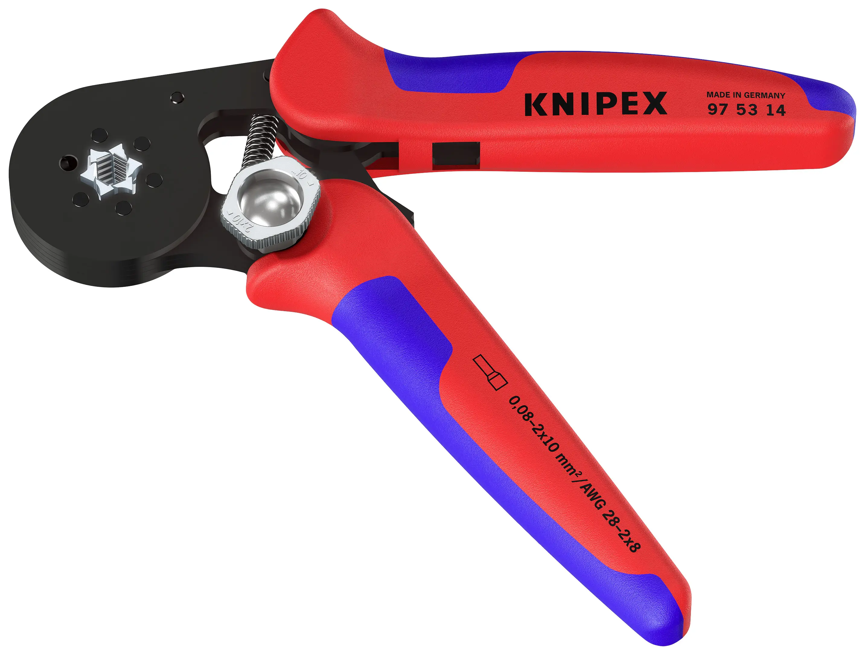 Обжимной инструмент Knipex 97 53 14, диаметр обжимного стержня от 0,08 до 16 мм².