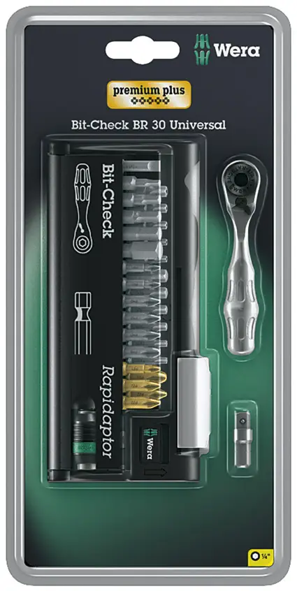Биты Wera BC BR 30 8001 A SB 05073640001 1 шт. плоские, Phillips, Pozidriv, внутренний шестигранник, внутренний TORX, TORX BO