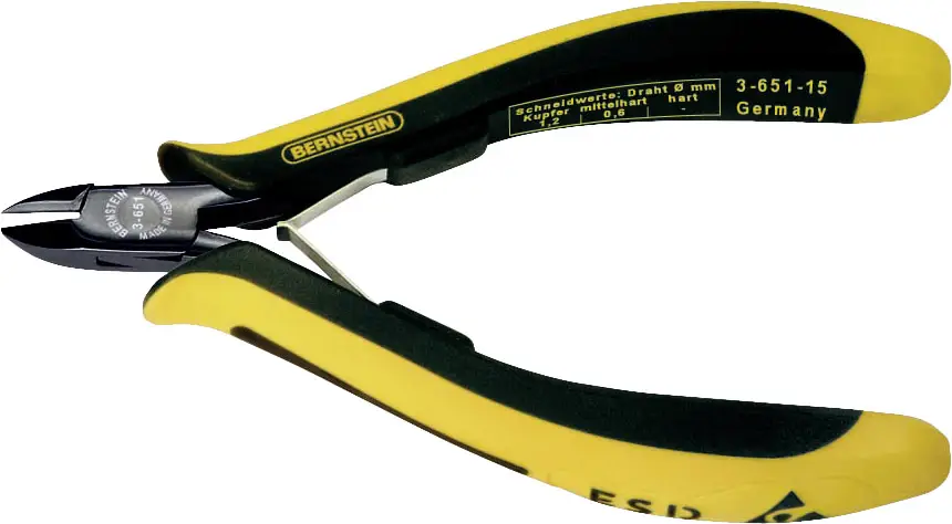 Плоскогубцы BERNSTEIN Tools for Electronics EUROline-Conductive 3-651-15, 120 мм, 65 HRC, ESD