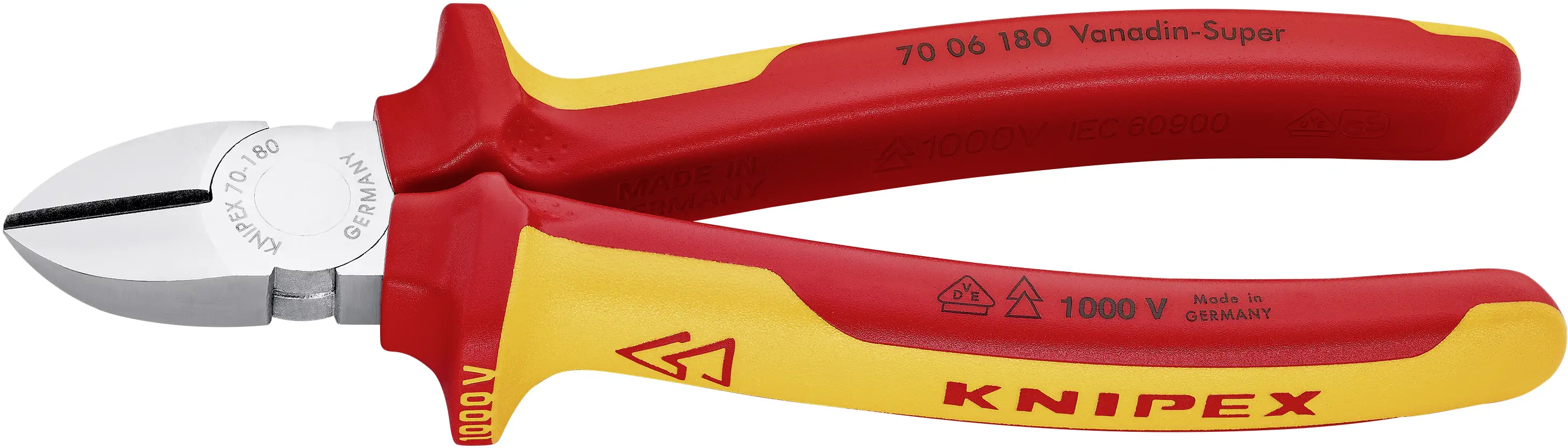 Бокорізи Knipex 70 06 180, 180 мм, 62 HRC, VDE