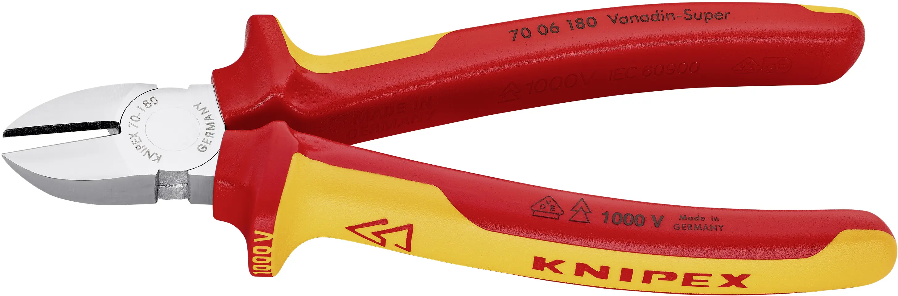 Бокорізи Knipex 70 06 180, 180 мм, 62 HRC, VDE