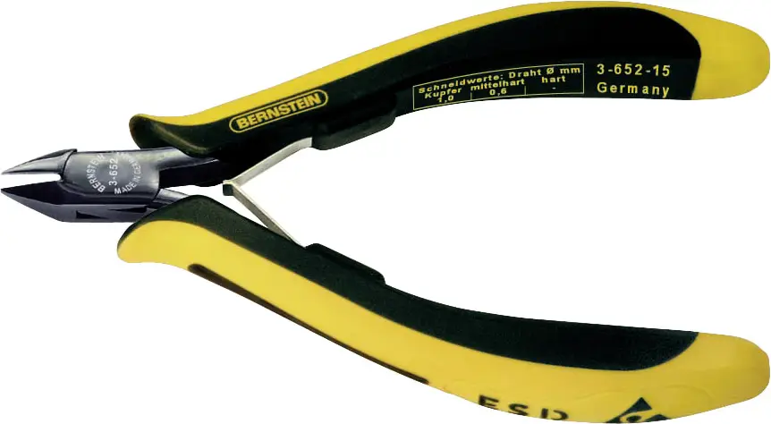 Плоскогубцы BERNSTEIN Tools for Electronics EUROline-Conductive 3-652-15, 120 мм, 65 HRC, ESD