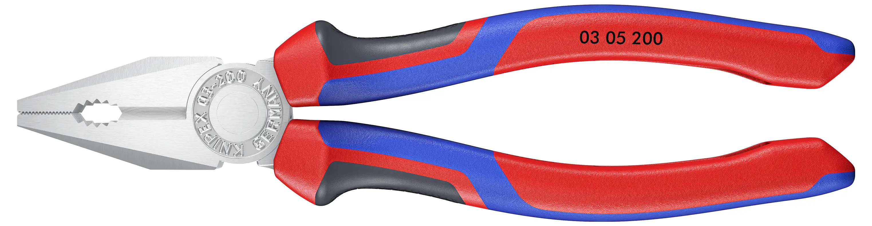 Комбинированные плоскогубцы Knipex 03 05 200, 200 мм, твердость 60 HRC, для мастерской.