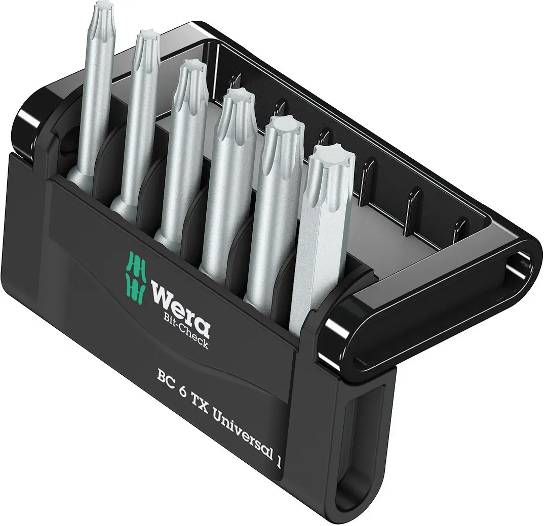 Биты Wera 867/4 Z Mini-Check TX, 50 мм 05056472001, внутренний TORX, инструментальная сталь, 6 шт.