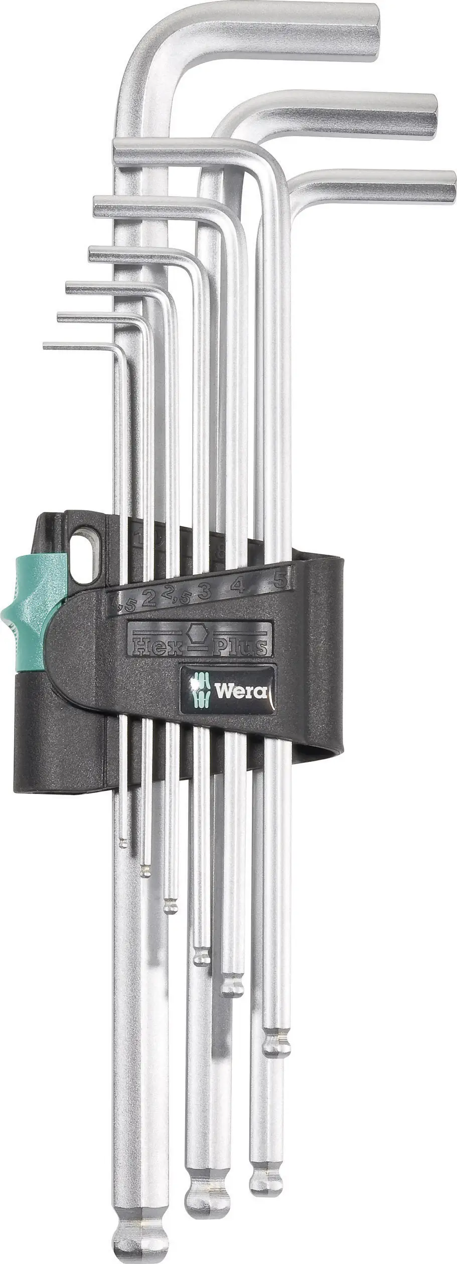 Wera 950 PKL/9 SM N Внутрішній шестигранник L-ключ набір 1,5 мм, 2 мм, 2,5 мм, 3 мм, 4 мм, 5 мм, 6 мм, 8 мм, 10 мм 9 шт.
