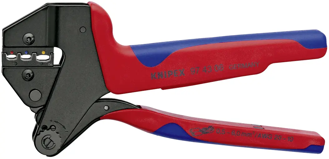 Обжимной инструмент Knipex 97 43 06, диаметр обжимного стержня от 0,5 до 6 мм².
