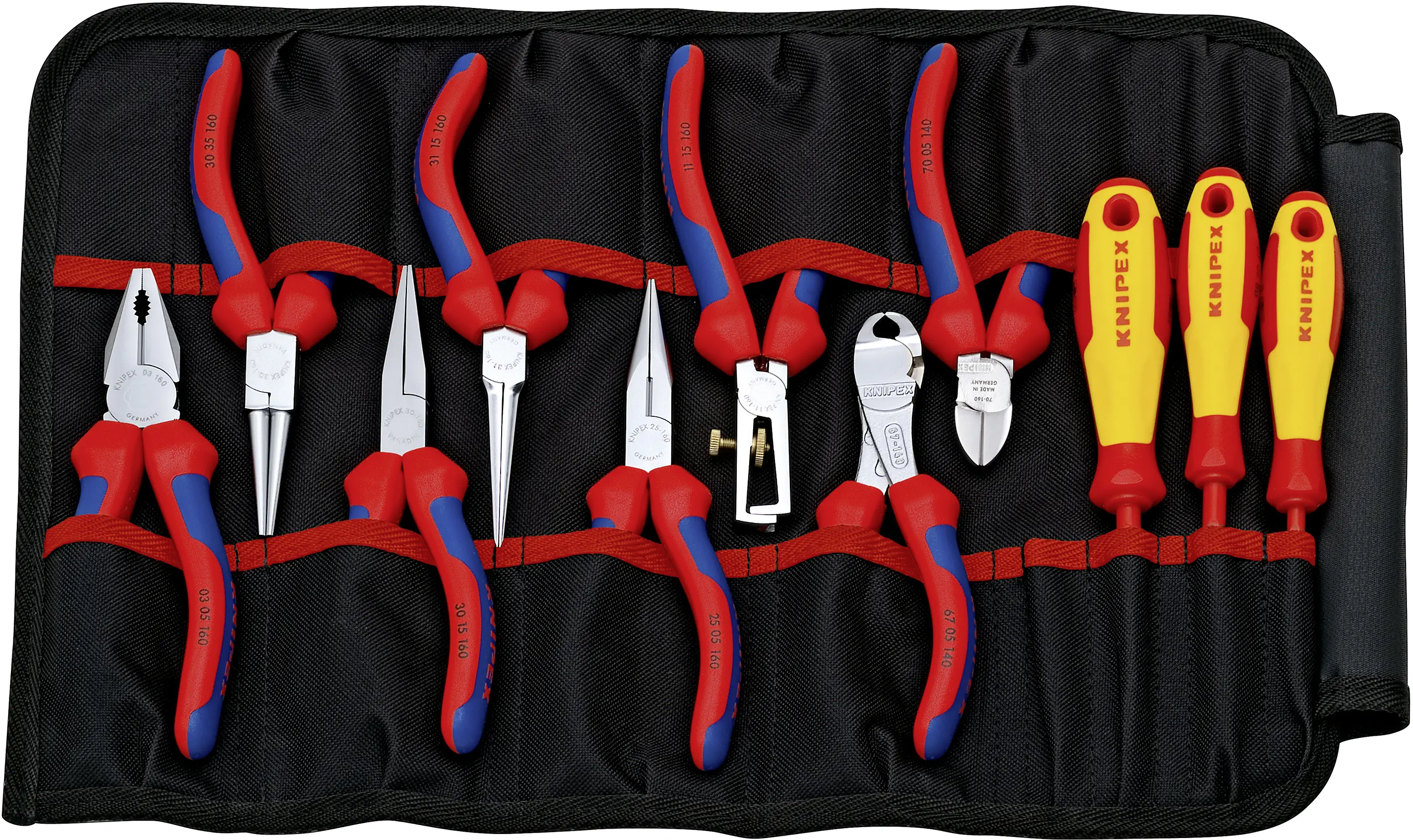 Набор инструментов электрика Knipex 00 19 41 в сумке, 11 предметов.