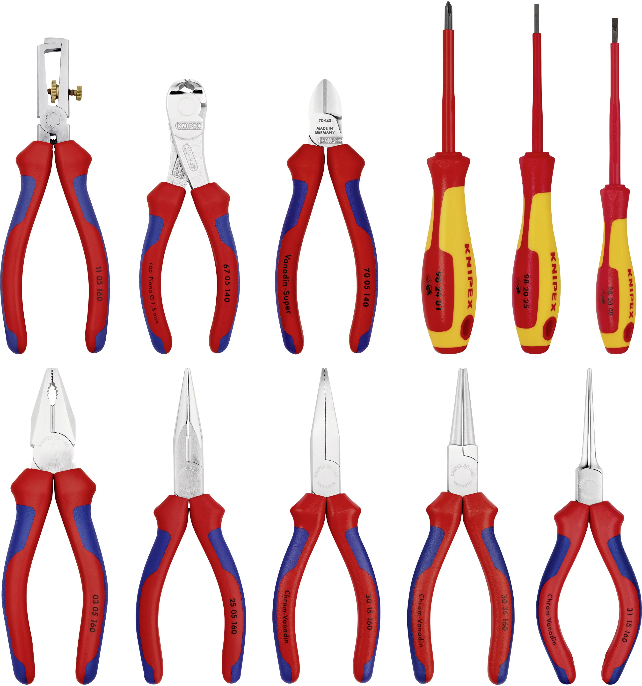 Набор инструментов электрика Knipex 00 19 41 в сумке, 11 предметов.