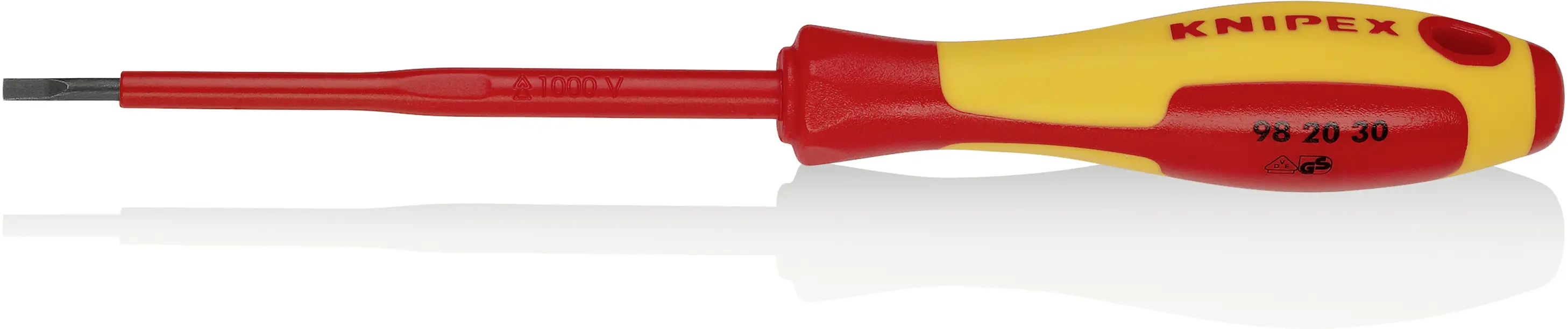 Отвертка шлицевая Knipex VDE 98 20 30 Ширина лезвия: 3 мм Длина наконечника: 100 мм