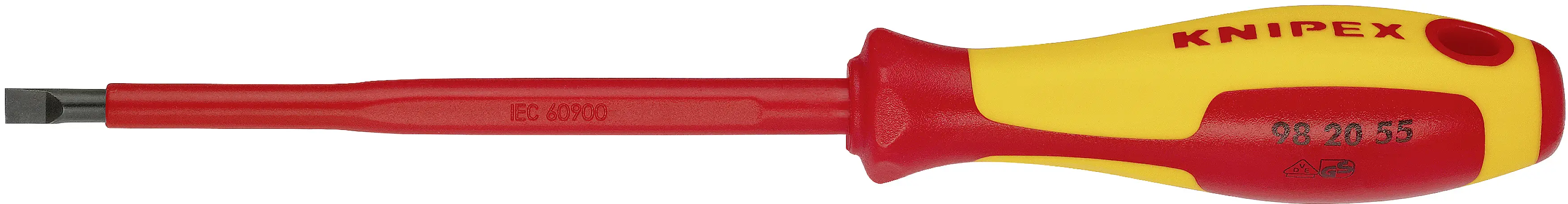 Отвертка шлицевая Knipex VDE 98 20 55 Ширина лезвия: 5,5 мм Длина наконечника: 125 мм