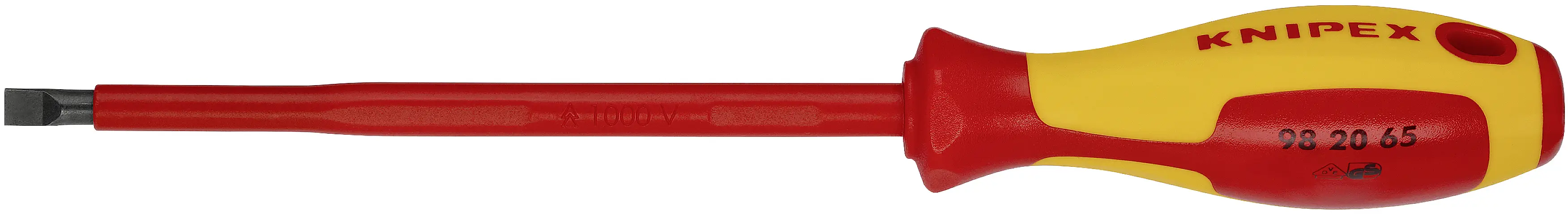 Отвертка шлицевая Knipex VDE 98 20 65 Ширина лезвия: 6,5 мм Длина наконечника: 150 мм