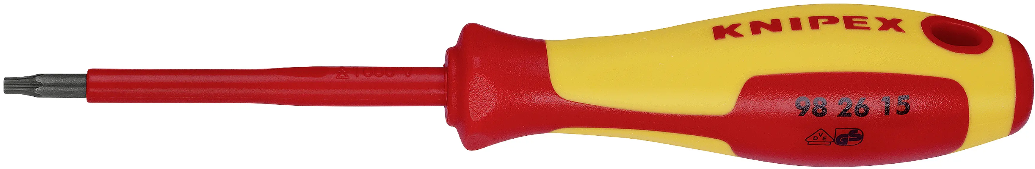 Шестигранная отвертка Knipex VDE Размер отвертки T 15 Длина кончика: 80 мм DIN EN 60900 1 шт.