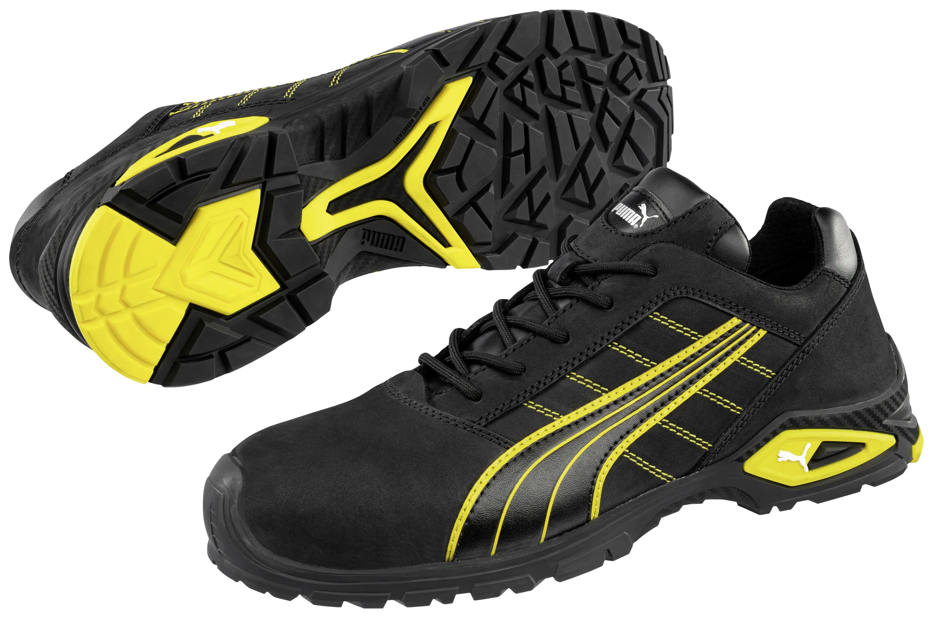 Защитные кроссовки PUMA Amsterdam Low 642710-46 S3, размер обуви (EU): 46, черные, желтые, 1 пара.