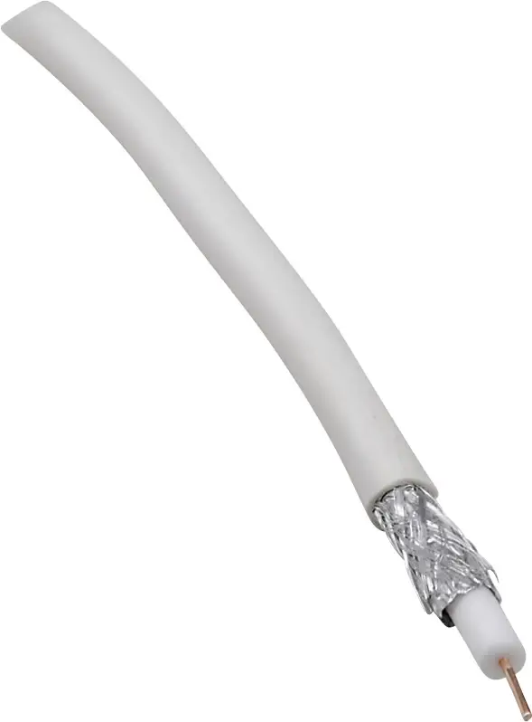 Коаксиальный кабель BKL Electronic 0806001/50. Внешний диаметр: 6,60 мм. Сопротивление: 75 Ом, шумоподавление: 90 дБ. Цвет: белый.