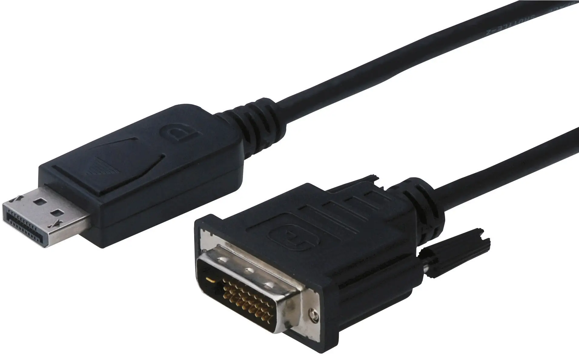 Адаптер DisplayPort/DVI Digitus DisplayPort, разъем DVI-D 24+1pin. Разъем 5,00 м, черный AK-340301-050-S с винтовым разъемом. Кабе