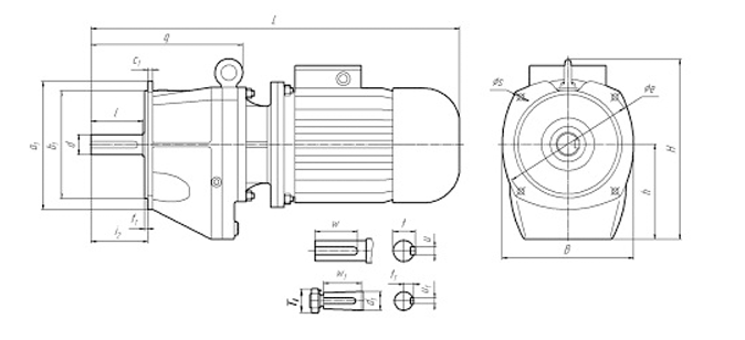 4МЦ2С-100 G310 ― фланцевое исполнение