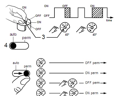 Стан контактів перемикача контролюється по індикатору Стан контактів перемикача контролюється по індикатору