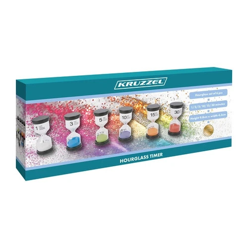 Характеристики Песочные часы для измерения времени 1/3/5/10/15/30 минут KRUZZEL 25676