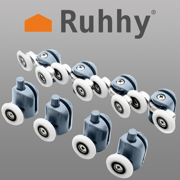 Цена Комплект колес для душевой кабины 8 шт 23 мм RUHHY KK9646