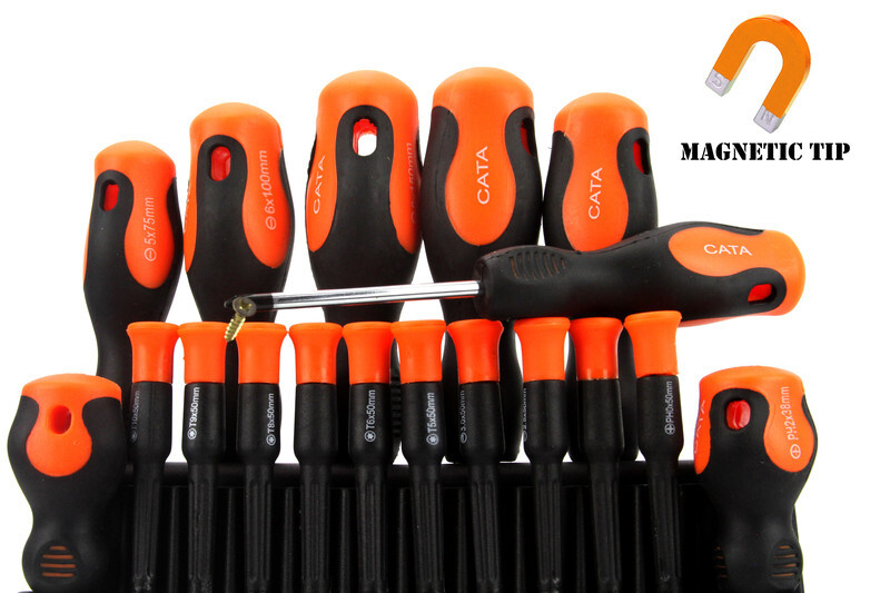 Фото Набор магнитных отверток на подставке 18 элементов MAR-POL, M61008A