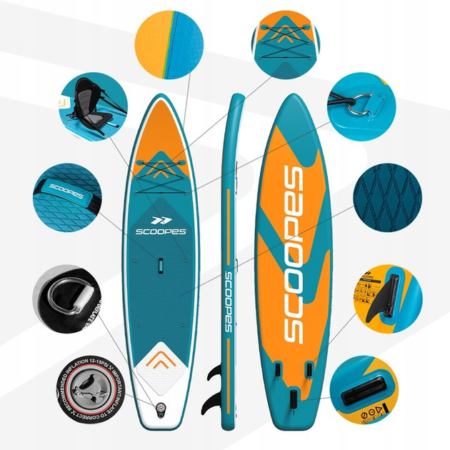 Характеристики Надувная SUP доска SCOOPES SCOOPES VELO 350