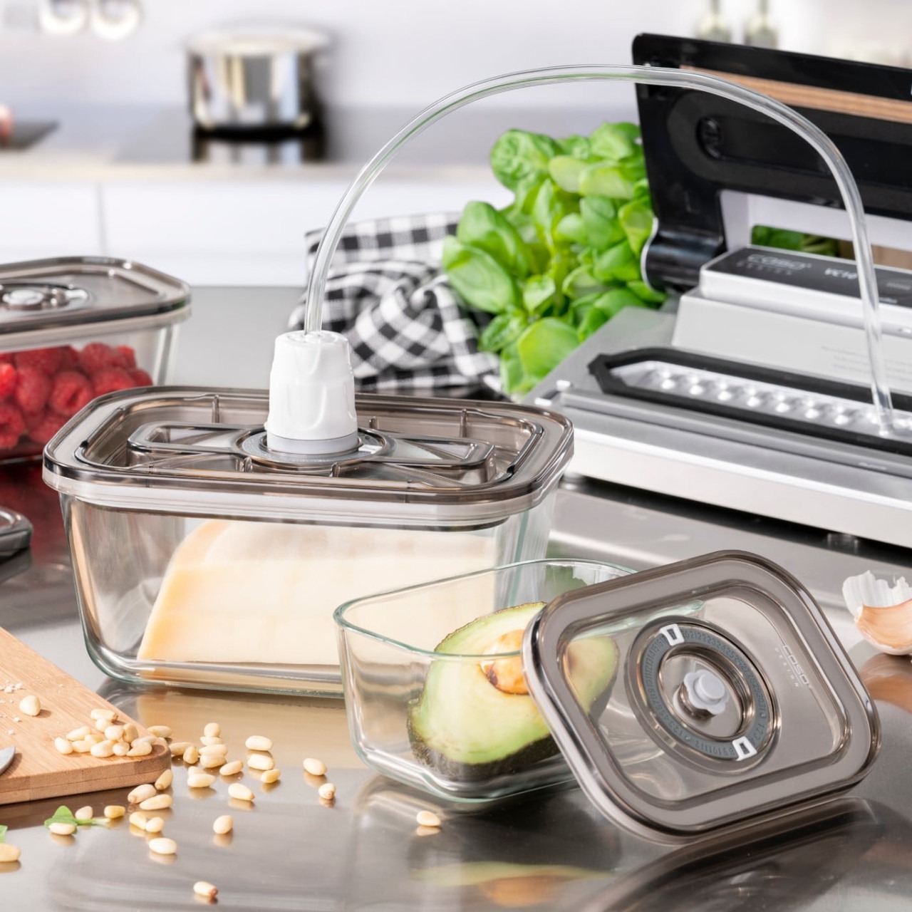 Фото Набор стеклянных вакуумных контейнеров CASO