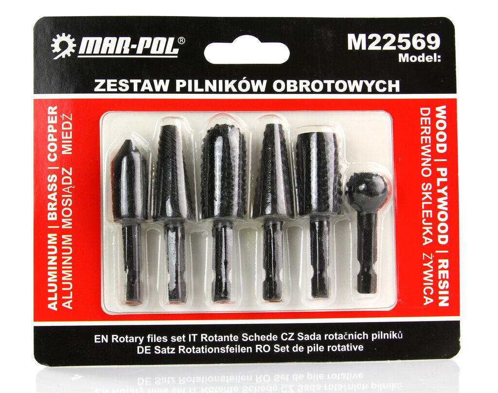 Описание Набор фрез поворотных для обработки дерева и пластика 6 шт MAR-POL 22569