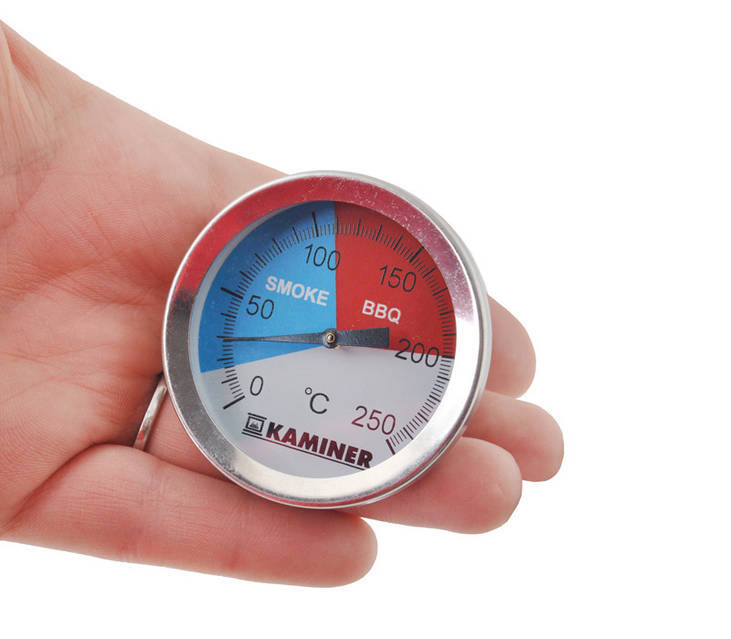 Характеристики Термометр для гриля та коптильни от 0°С до +250°С KAMINER