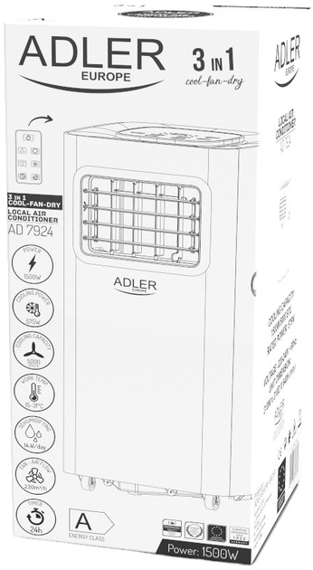 Характеристики Кондиционер мобильный ADLER AD 7924